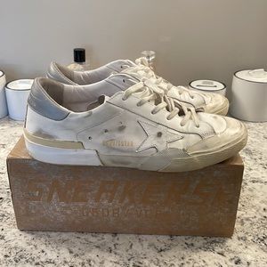 Womens Golden Goose All White Multi Foxing Penstar